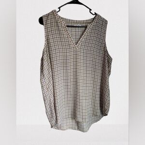 BOGO Maurices Atwood Sleeveless Checkered Sleeveless Blouse- XL